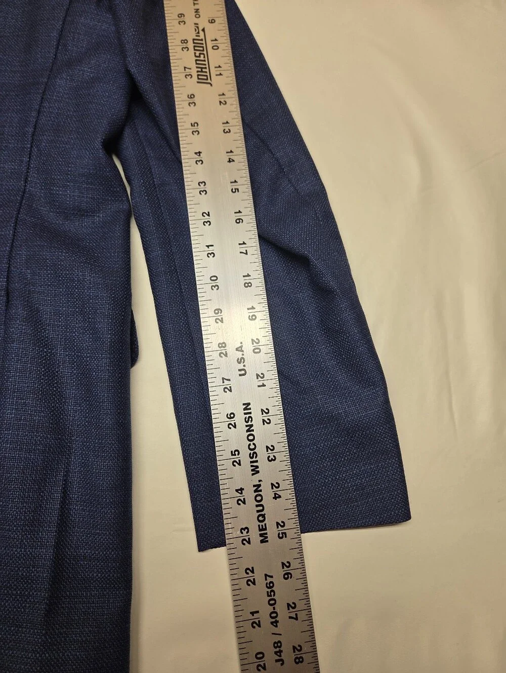 Jack Victor Elite 44R Blue Textured Blazer REDA Super 110's Wool Canada